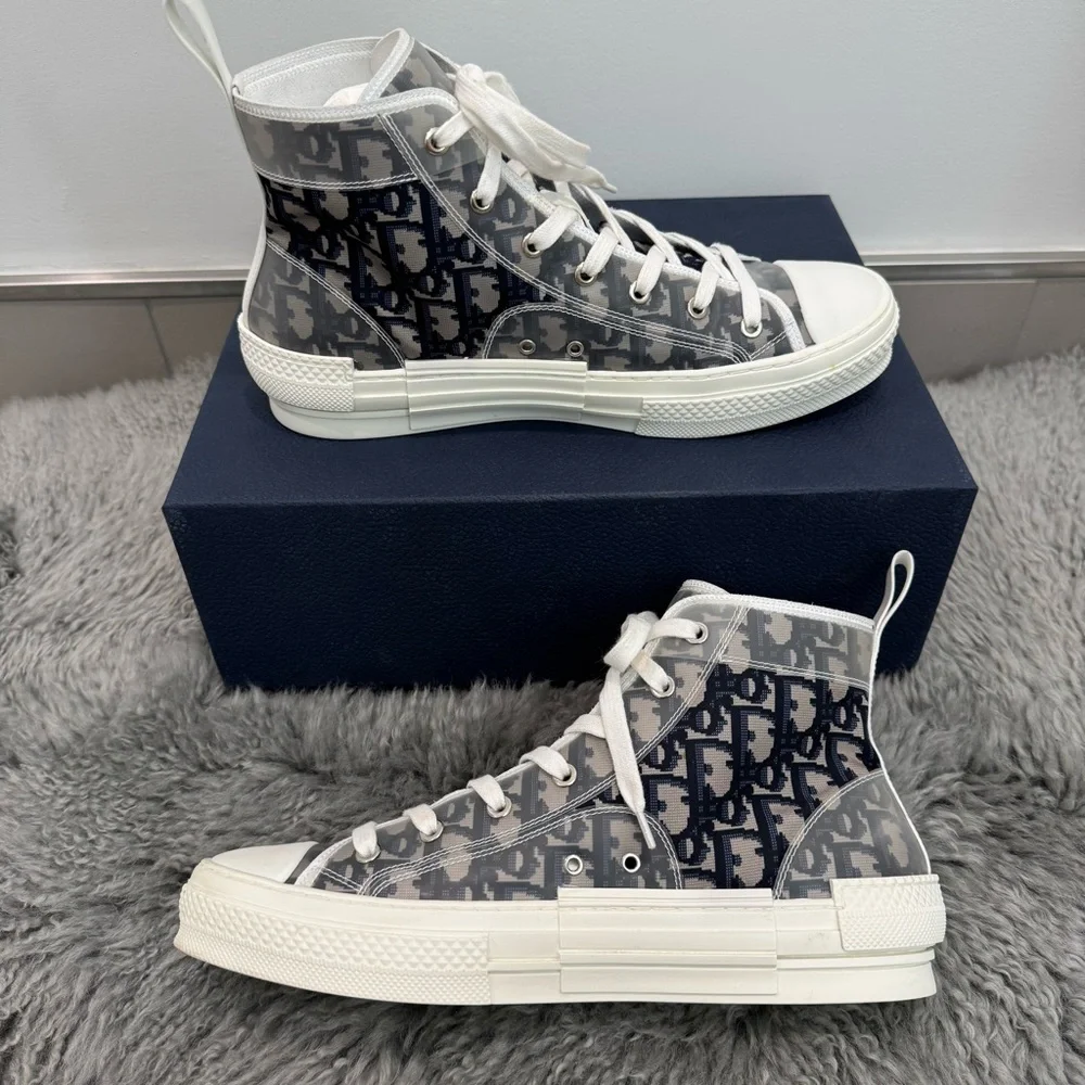 Dior B23 High-Top Oblique Sneakers - Picture 4 of 11